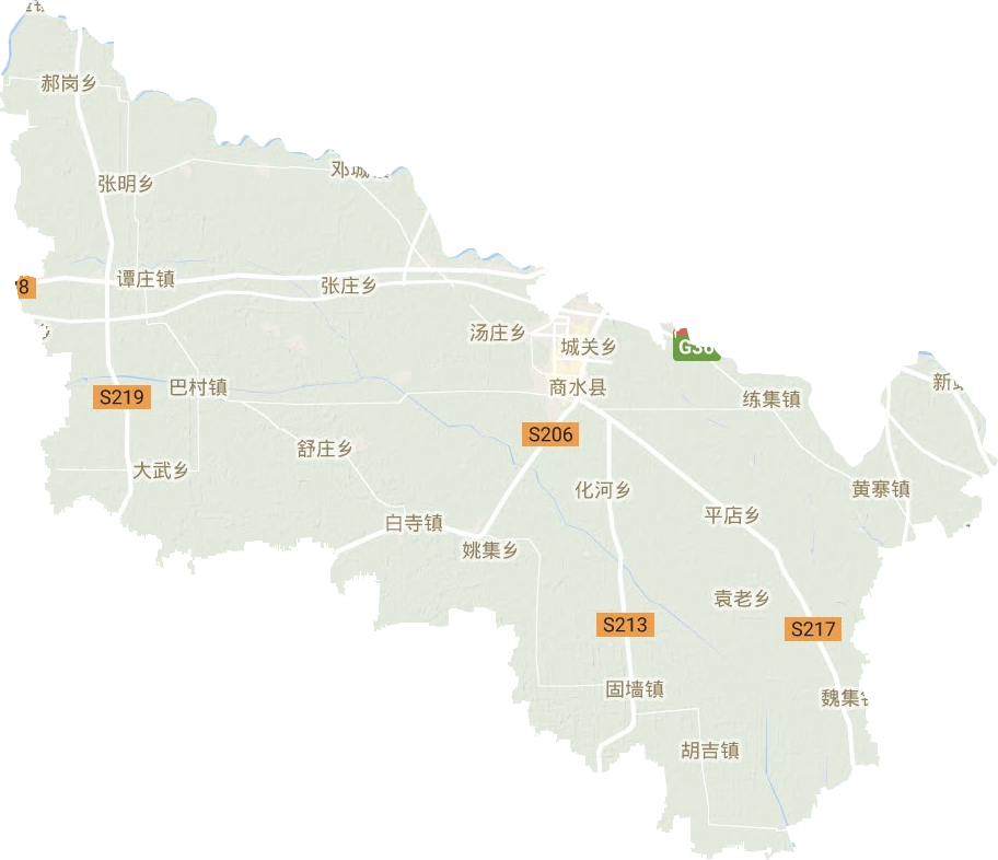 商水县地形图