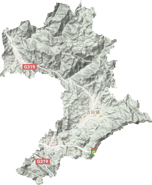 古田镇地形图