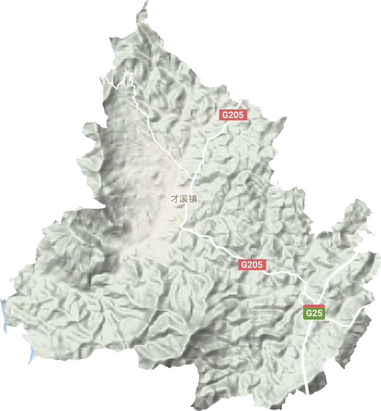 才溪镇地形图