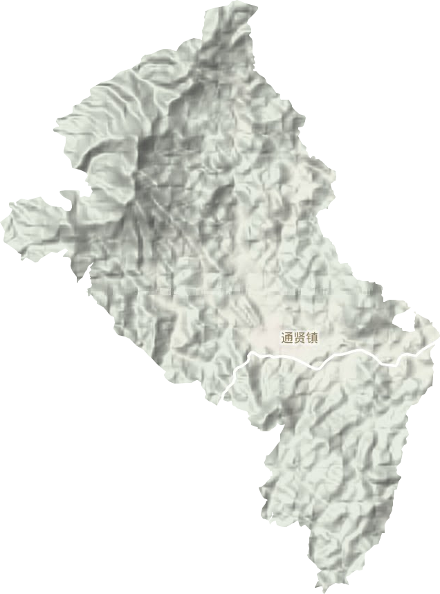 通贤乡地形图