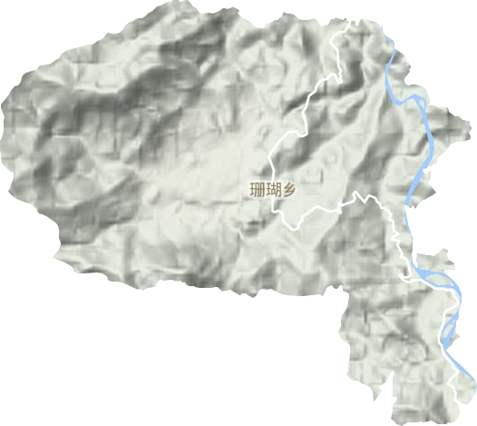 珊瑚乡地形图
