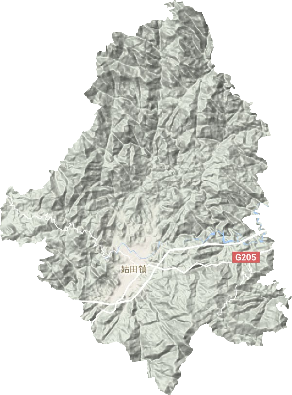 姑田镇地形图