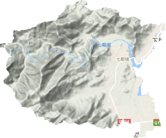 七都镇地形图