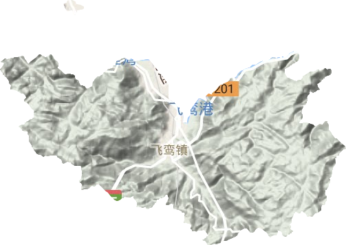 飞鸾镇地形图