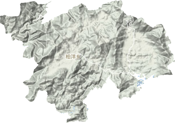 柏洋乡地形图