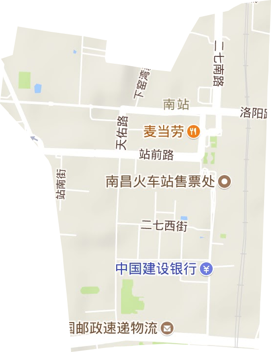 南站街道地形图