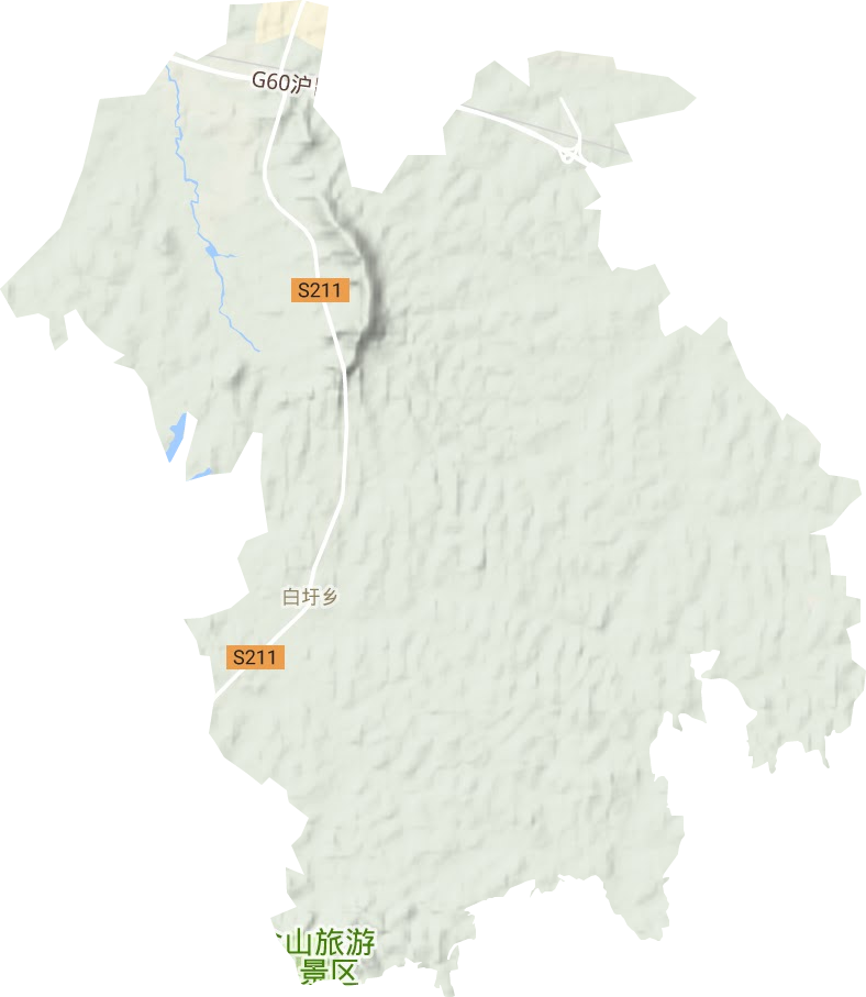 白圩乡地形图