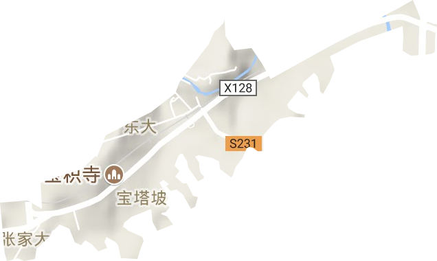 东大街街道地形图