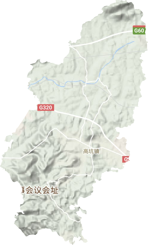 高坑镇地形图