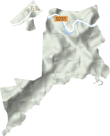 五陂下垦殖场地形图