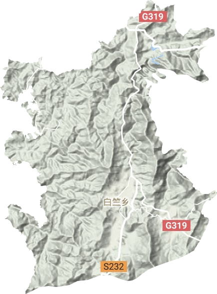 白竺乡地形图