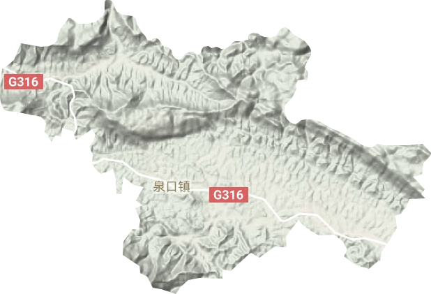 泉口镇地形图
