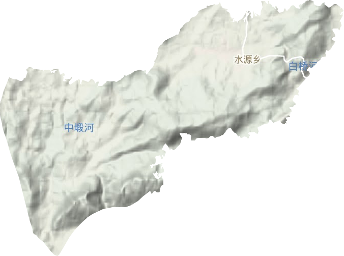 水源乡地形图