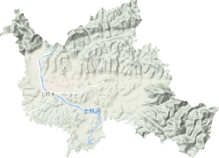 上杭乡地形图
