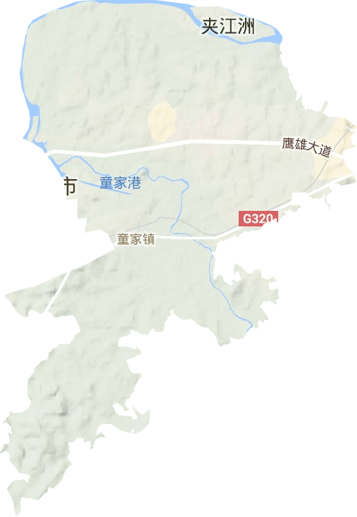 童家镇地形图