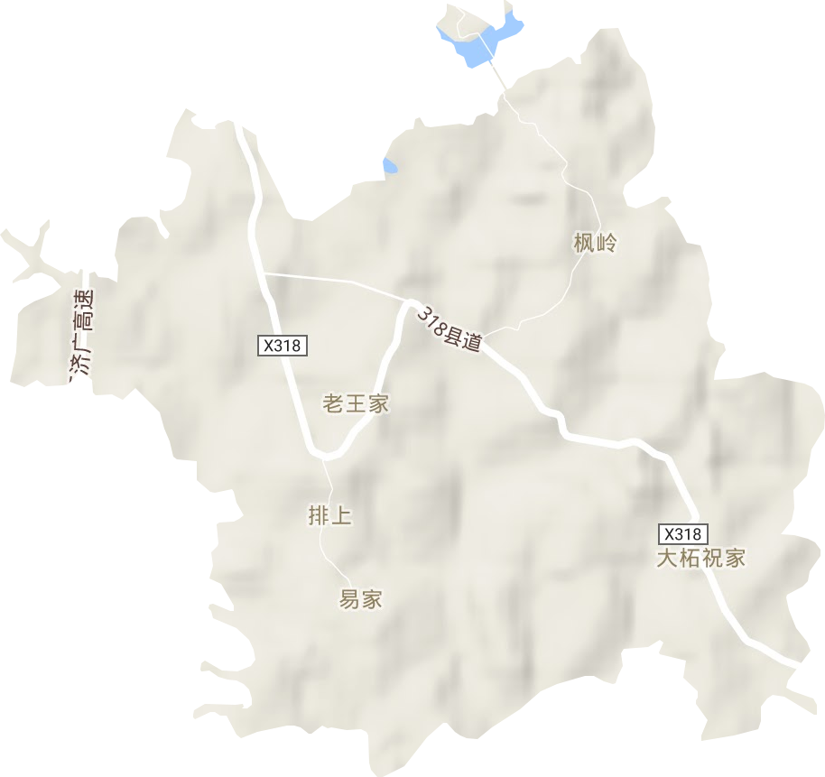 塘潮源林场地形图
