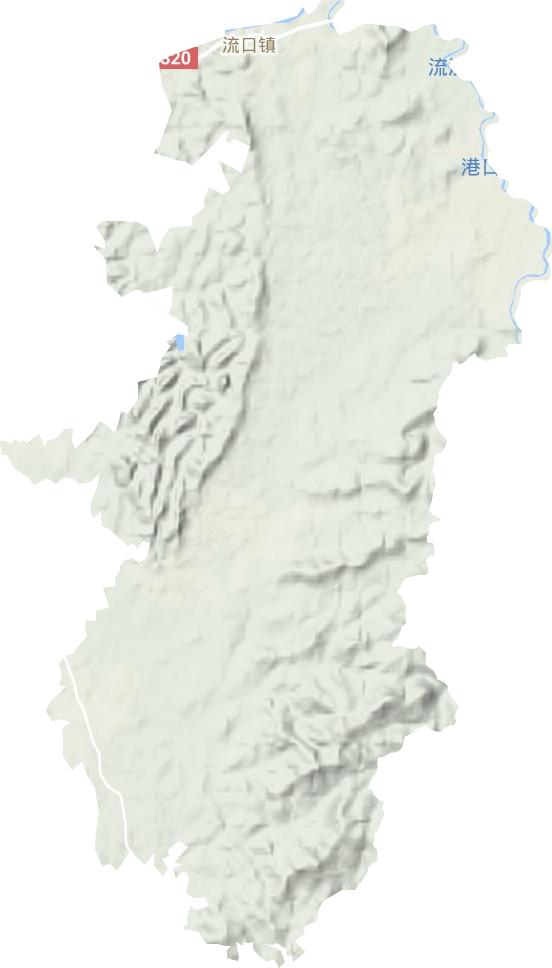 流口镇地形图