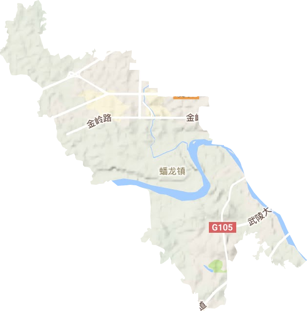 蟠龙镇（赣州经济技术开发区）地形图