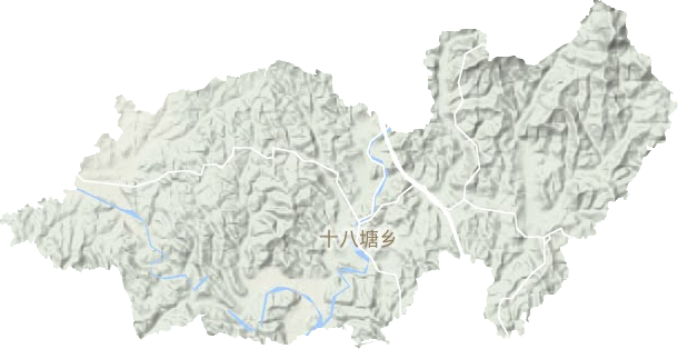 十八塘乡地形图