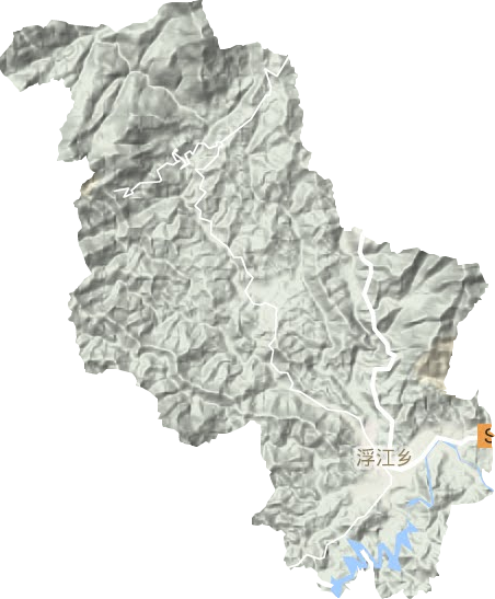 浮江乡地形图