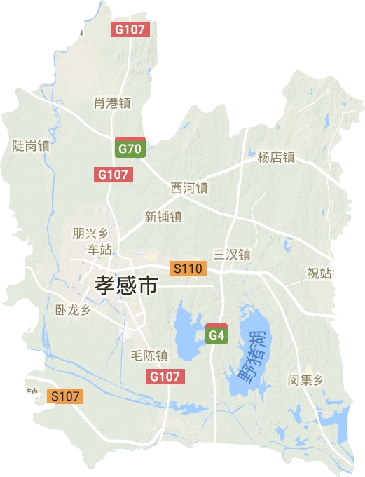 孝南区地形图