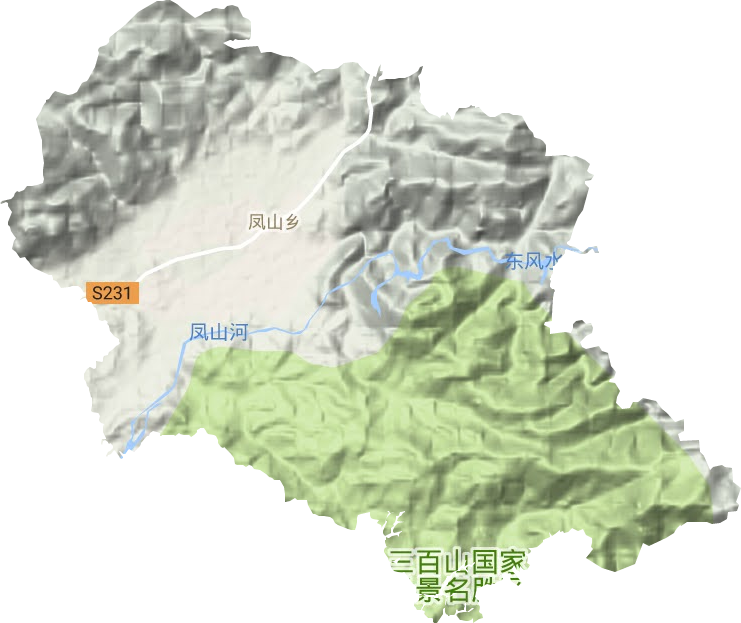 凤山乡地形图