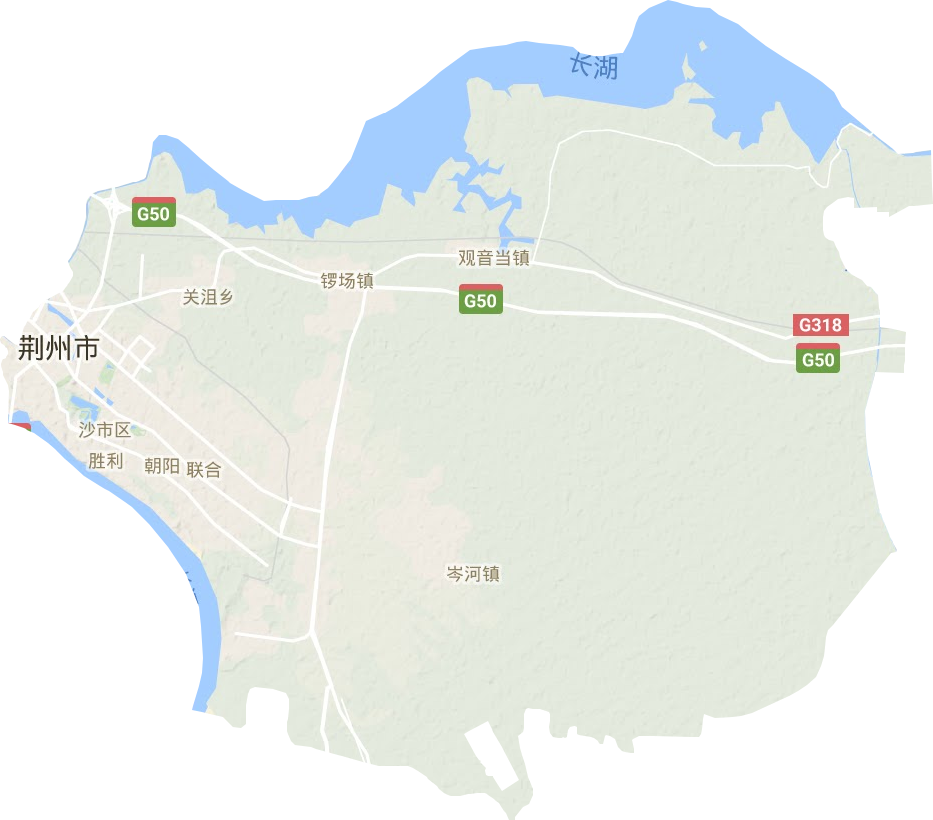 沙市区地形图