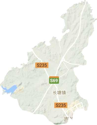 长塘镇地形图