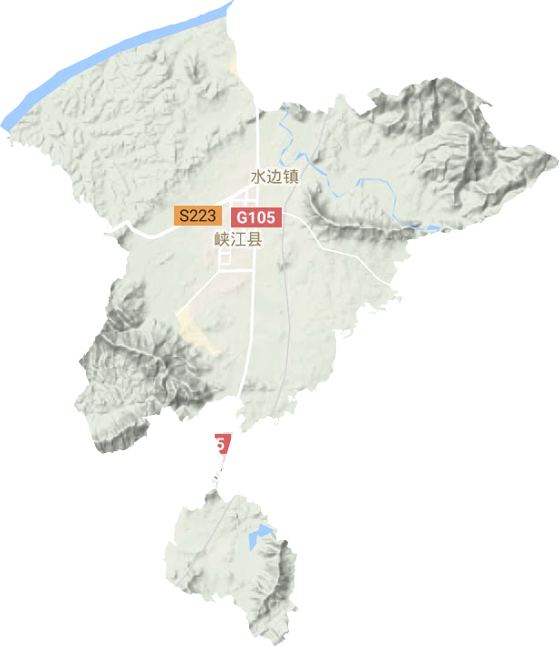 水边镇地形图