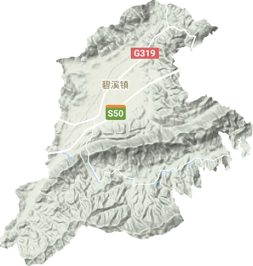 碧溪镇地形图