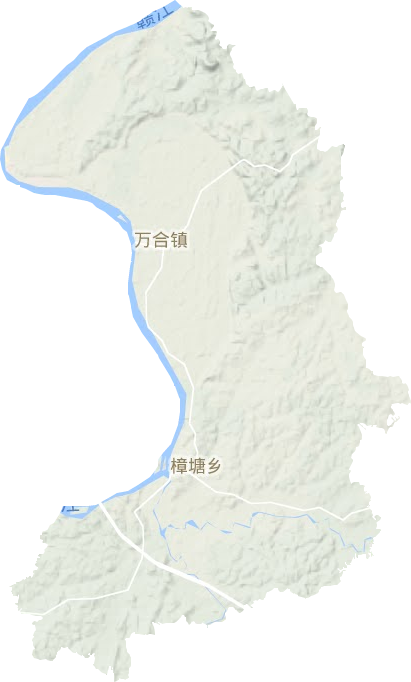 万合镇地形图
