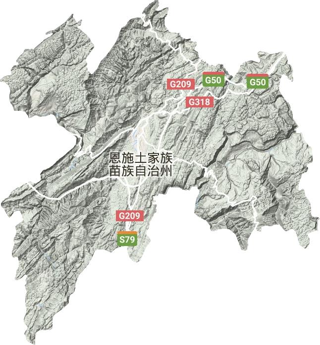 恩施市地形图