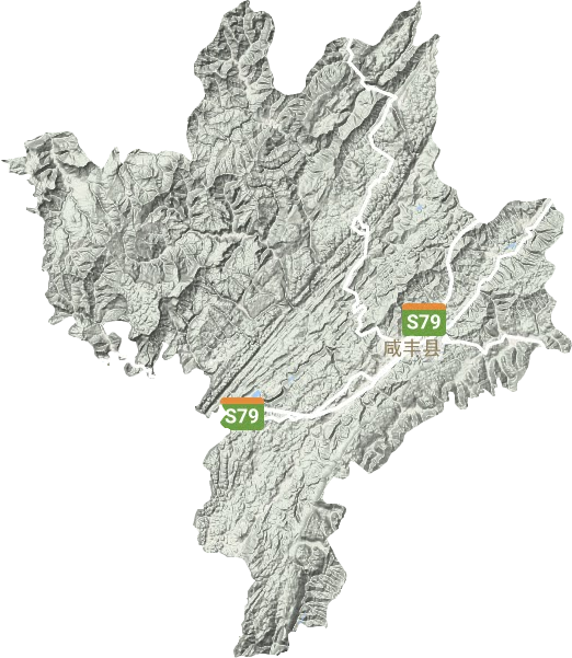 咸丰县地形图