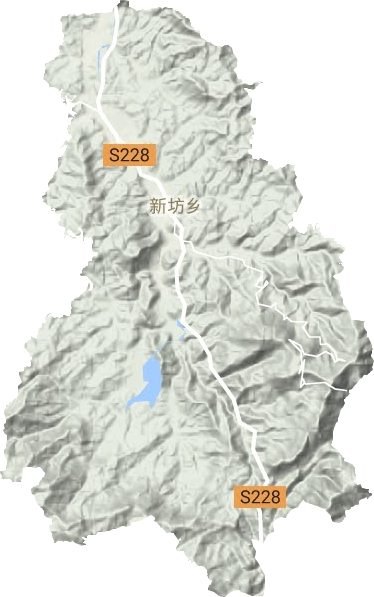 新坊镇地形图