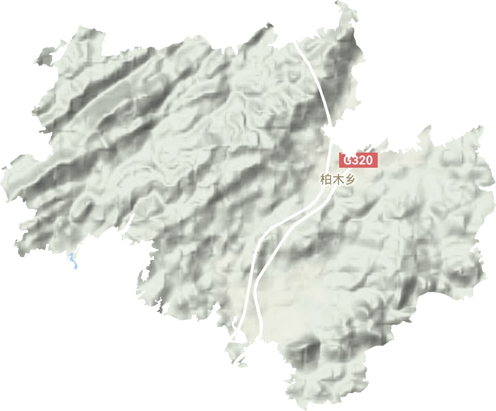 柏木乡地形图