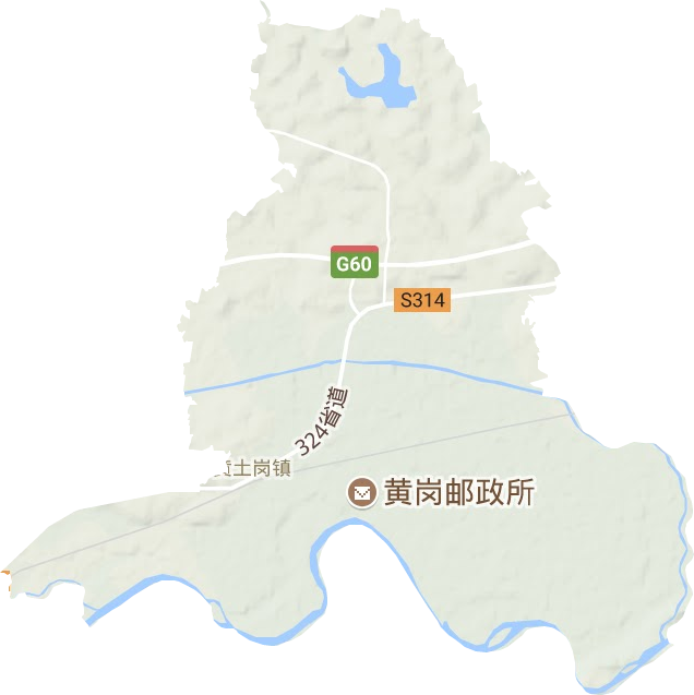 黄土岗镇地形图