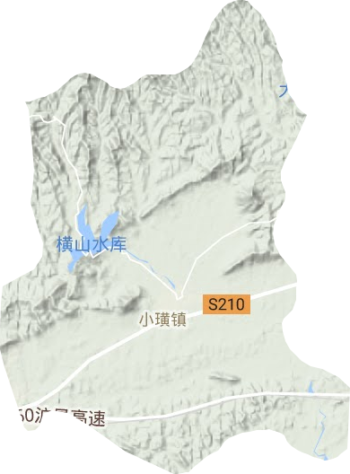 小璜镇地形图