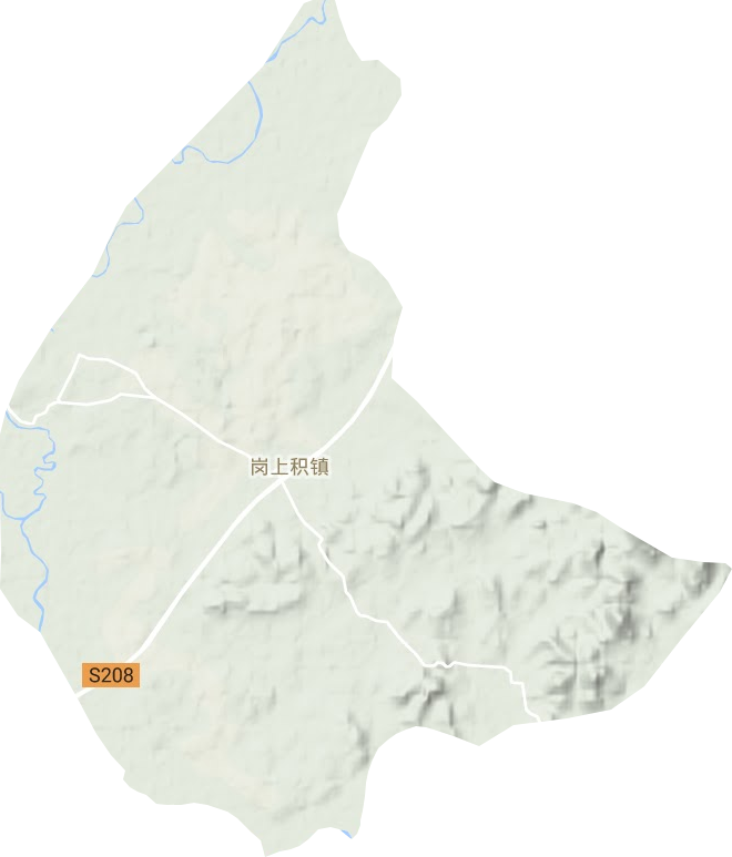 岗上积镇地形图