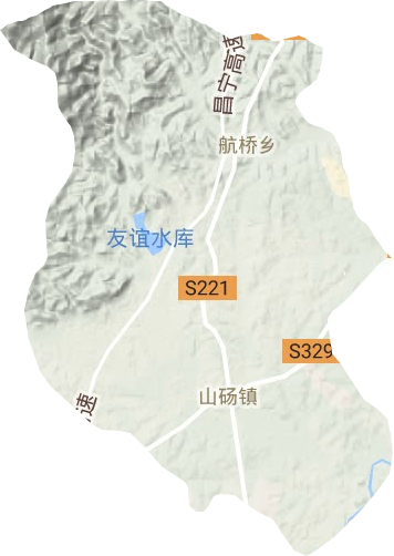 山砀镇地形图