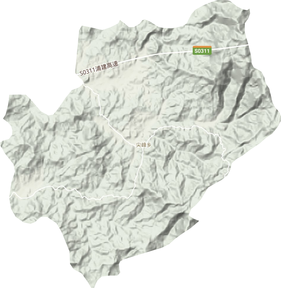 尖峰乡地形图