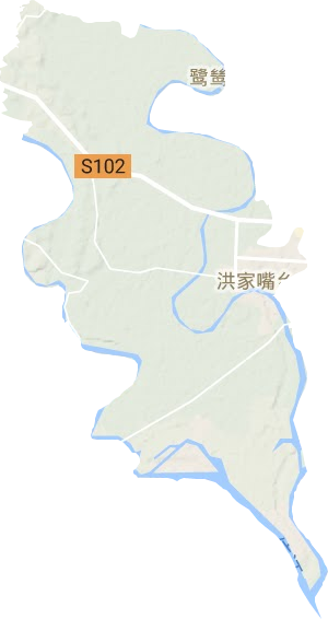 洪家嘴乡地形图