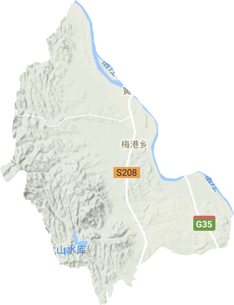 梅港乡地形图