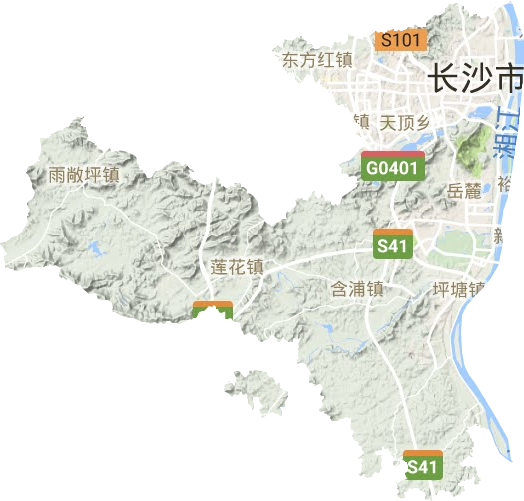 岳麓区地形图