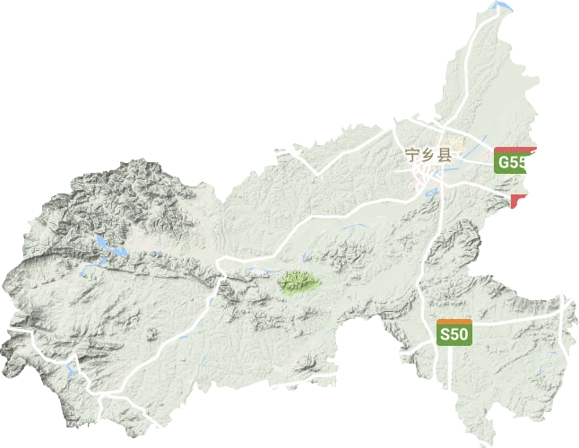 宁乡市地形图