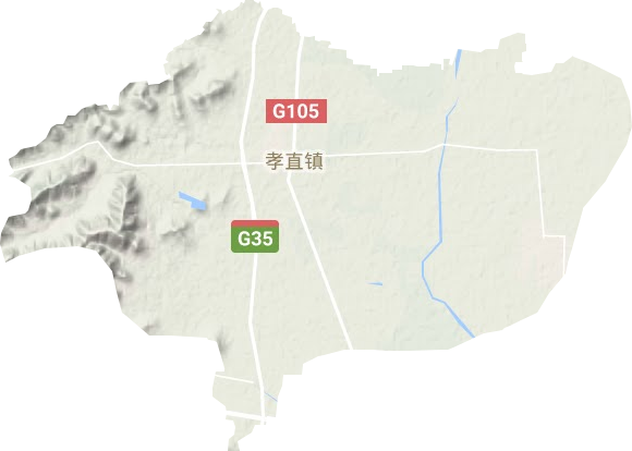 孝直镇地形图
