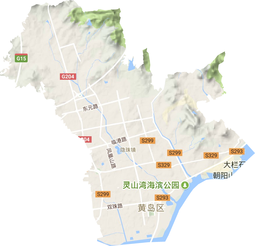 隐珠街道地形图