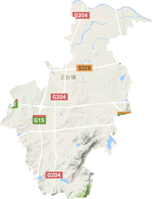 王台镇地形图