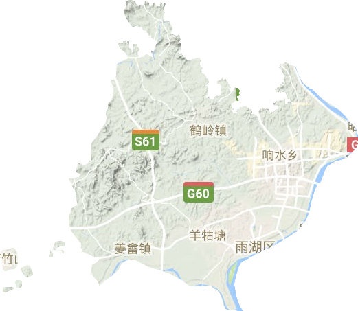 雨湖区地形图