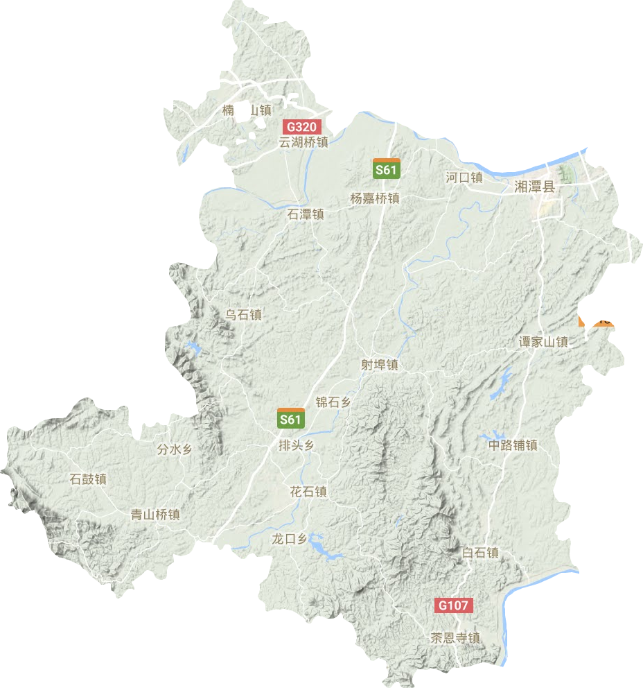 湘潭县地形图