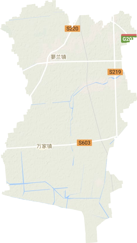蓼兰镇地形图